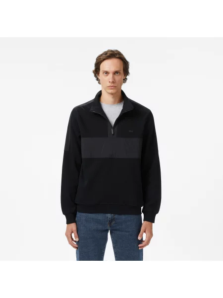 Lacoste Bluza Half Zip Classic Fit czarna