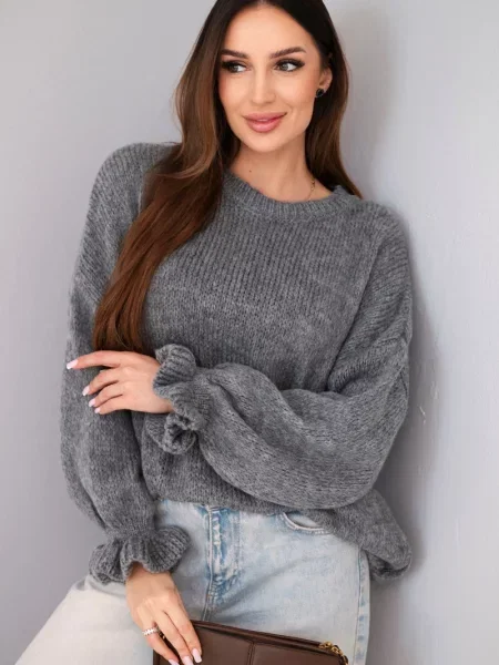 Pulover Kesi Włoski de lână gri