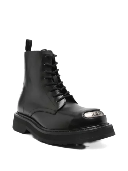 Botine Kenzo cu șireturi din piele negru
