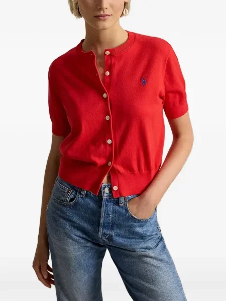 Pulover Polo Ralph Lauren cu broderie verde