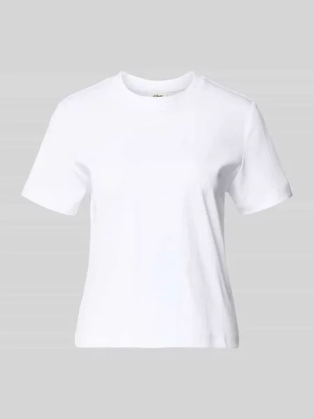 T-shirt o pudełkowym kroju z czystej bawełny S.oliver Red Label biała