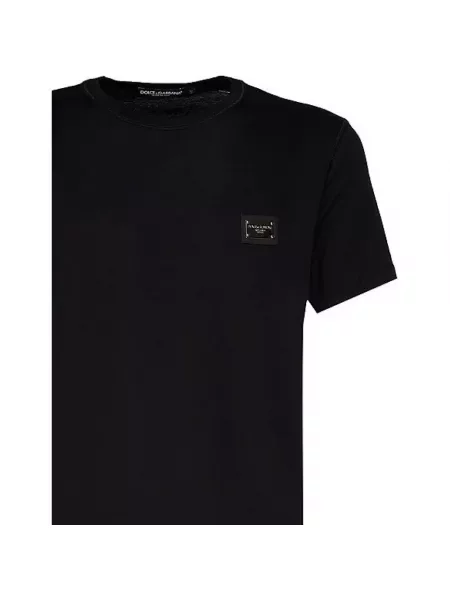 Dolce & Gabbana Koszulki Mężczyzna M Logo Plaque T-Shirt czarny