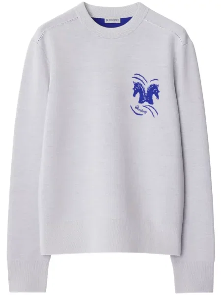 Pulover Burberry cu lentilă oglindă gri