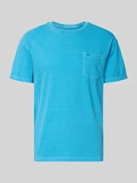 T-shirt z mieszanki bawełny i lnu z brustaszą Superdry