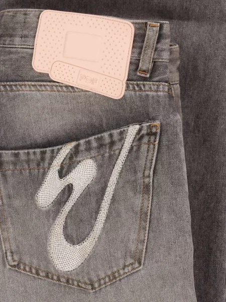 Дънки с широки крачоли Pdf сиво