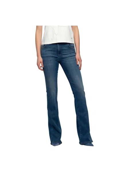 Jeansy dzwony Kocca z wysoką talią niebieskie