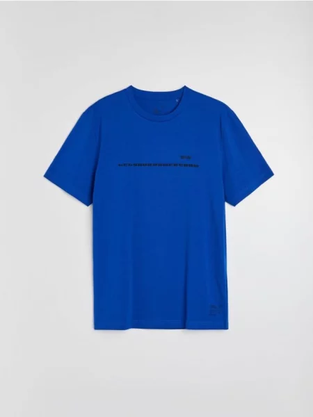 Sinsay slim fit tričko s krátkým rukávem SNSY PERFORMANCE modrá