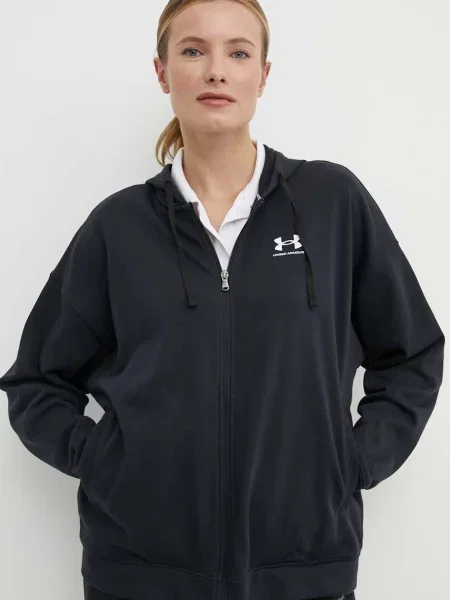Mikina Under Armour UA Rival Terry OS FZ Hooded čierna
