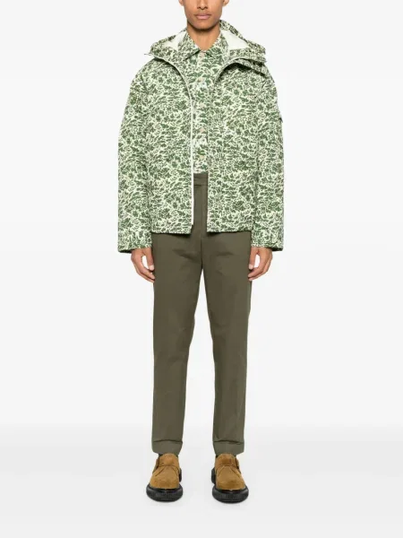 Geacă cu puf Fursac cu model floral cu imagine verde