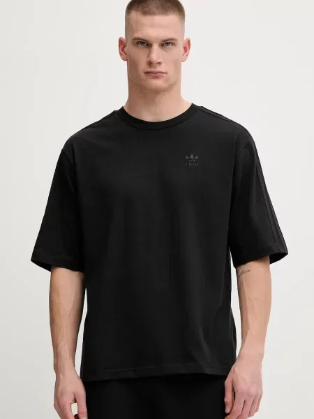 Тениска adidas Originals Oversize Tee с изчистен дизайн черно