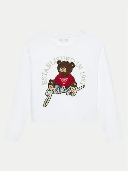 Guess Блуза Boxy Fit бял