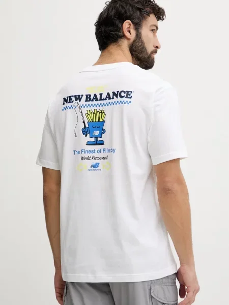 New Balance tričko mužské Fish and Chips bílé