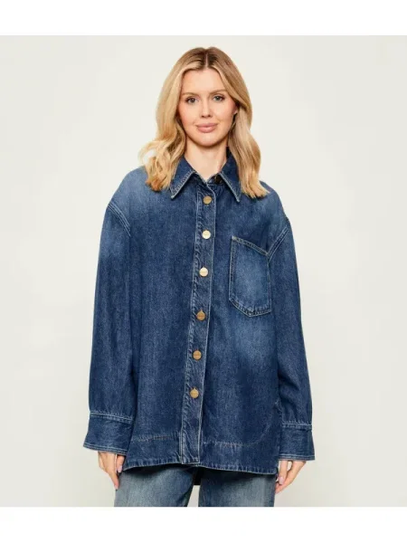 Pinko De blugi cămașă OLIVASTRO | Oversize fit albastru