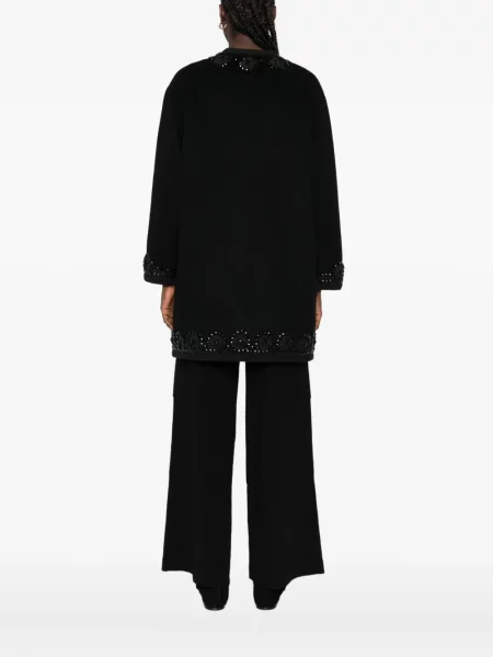 Palton P.a.r.o.s.h. cu model floral negru