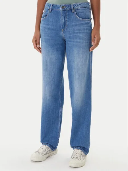 Guess Jeans Blugi Boyfriend Fit albastru
