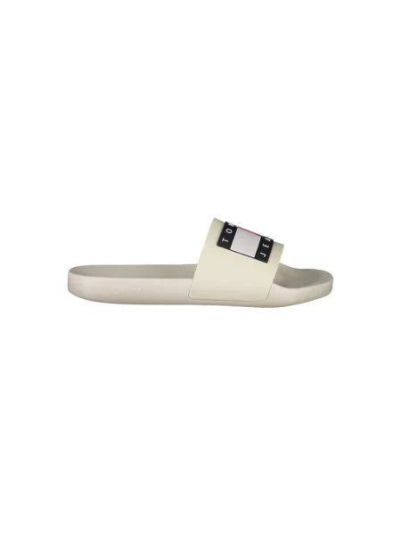 Klapki Tommy Jeans Pool Slide Ess ecru beżowe