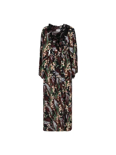 Wielobarwność sukienka Parosh z cekinami z krepy