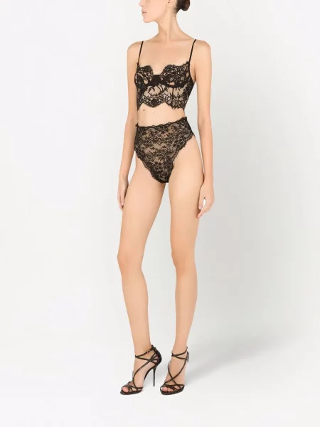 Nėriniuotas liemenėlė Dolce & Gabbana korsetas juoda
