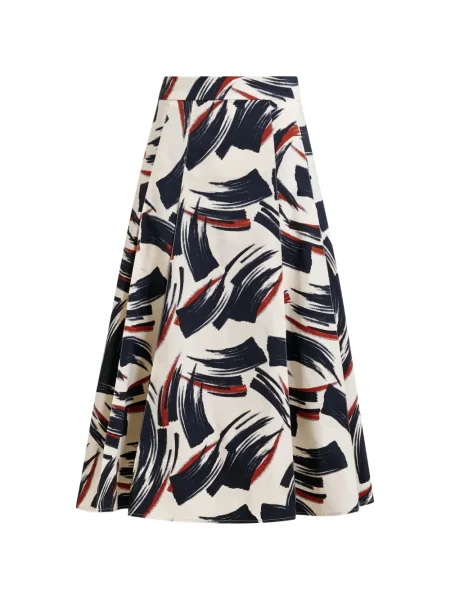 Fustă midi Essentiel Antwerp cu imagine până la genunchi