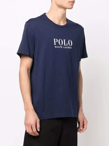 Șosete Polo Ralph Lauren cu autograf din țesătură twill albastru