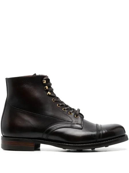 Botine Ralph Lauren Rrl cu șireturi din piele maro