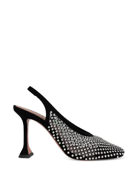Pantofi cu toc Amina Muaddi slingback negru