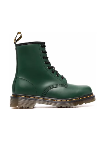 Botki Dr. Martens skórzane zielone