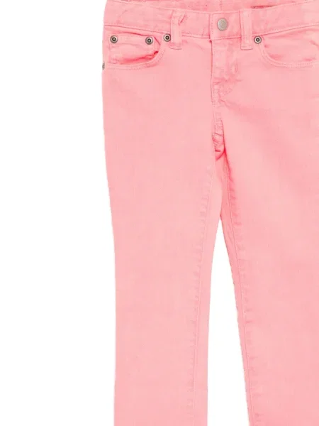 Jeansy straight leg dziecięce Polo Ralph Lauren różowe