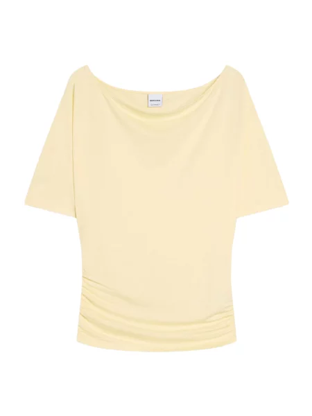 Bershka Majica svetlo rumena