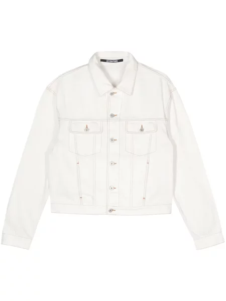 Vestă denim Jacquemus alb