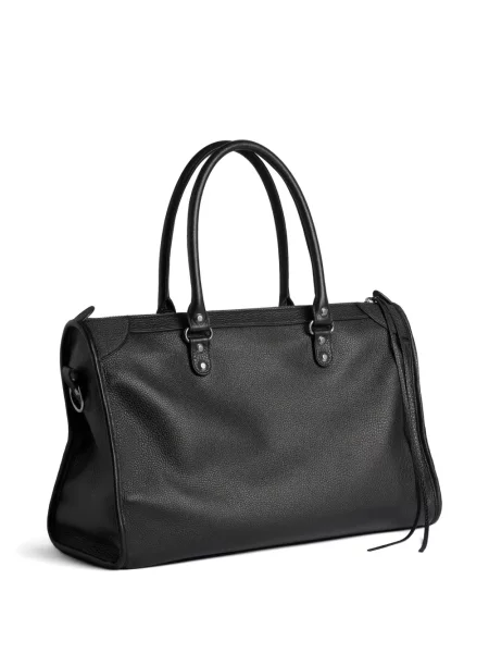 Kožená business taška Balenciaga černá