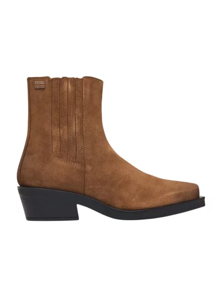 Tommy Jeans Botki Tjw Suede Cowboy Boots brązowy
