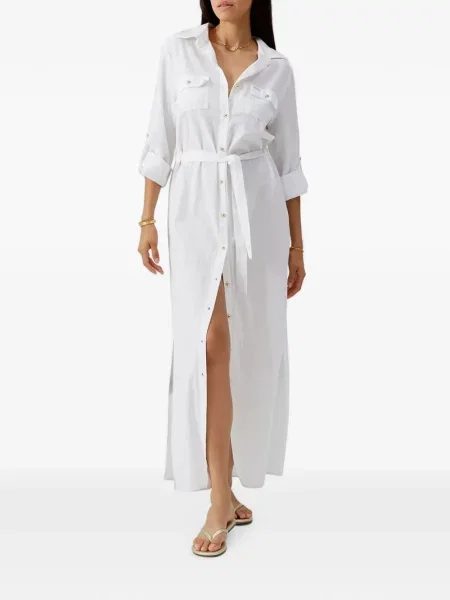 Cu centură rochie midi Melissa Odabash alb
