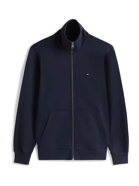 TOMMY HILFIGER Tepláková bunda ESSENTIAL námornícka modrá