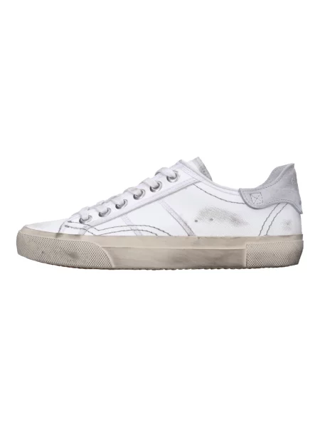 Sneakersy Hidnander skórzane białe