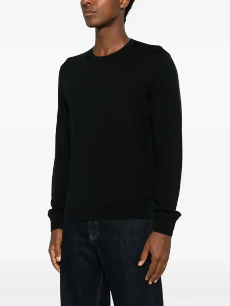 Lung pulover Tom Ford cu decolteu rotund negru