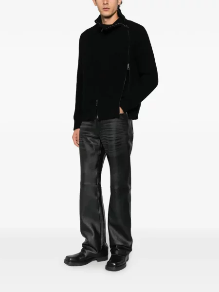 Cardigan Atomo Factory tricotate asimetric negru