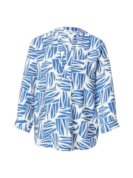 S.Oliver Bluză albastru / lână alb