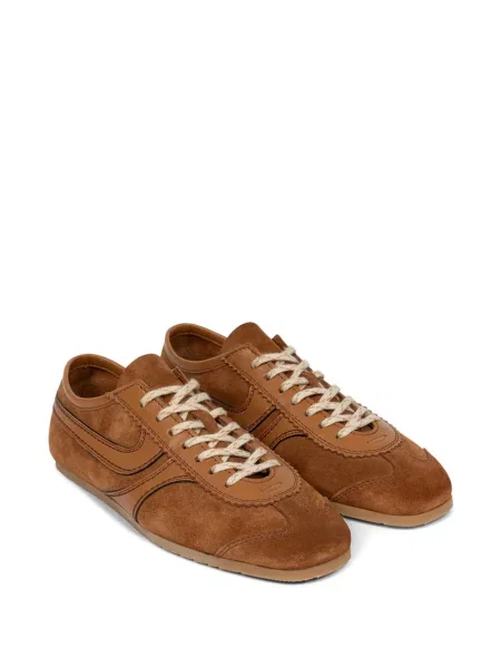 Sneakerși Dries Van Noten din piele de căprioară maro