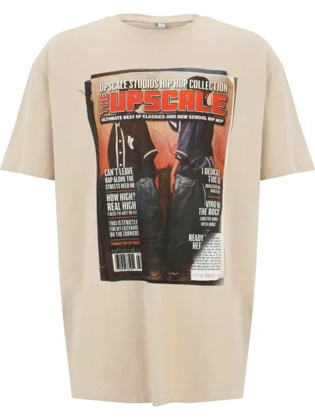 MT Upscale Majica Upscale Magazine pesek / rdeča / črna bela