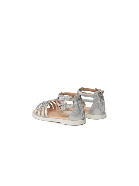 Sandale Geox J Sandal Karly Girl S Srebrna