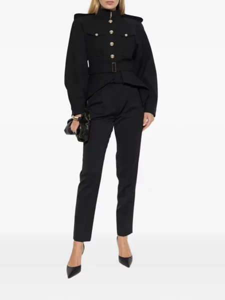 Pantaloni Balmain de lână negru