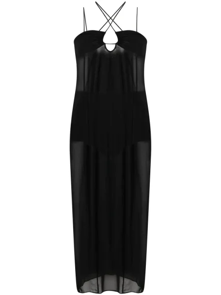 Rochie midi Patrizia Pepe până la genunchi de costum negru