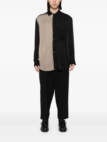 Vilnonės kūginis kelnės Yohji Yamamoto juoda