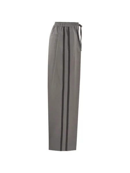 Pantaloni Sportmax cu dungi cu cordon gri