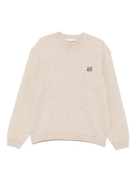 Pulover Maison Kitsune cu decolteu rotund
