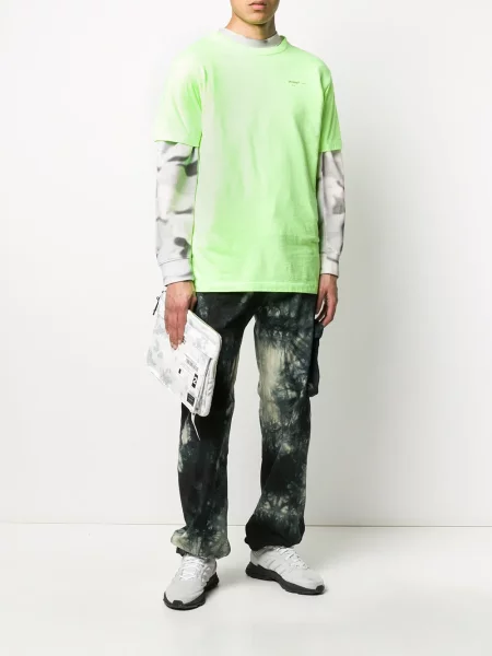 Tie-dye cargo stiliaus kelnės Off-white kaklaraiščiai
