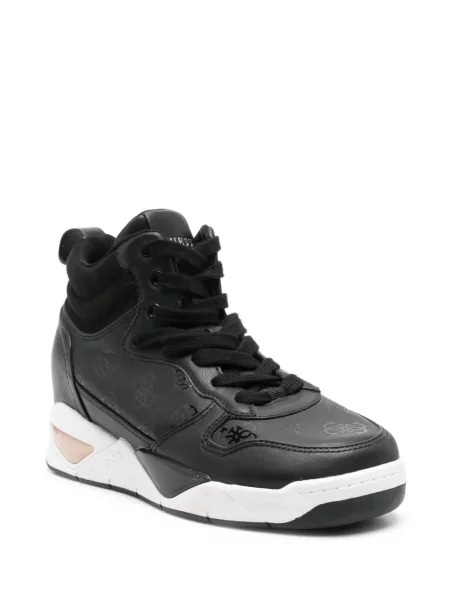 Sneakerși Guess cu imagine negru