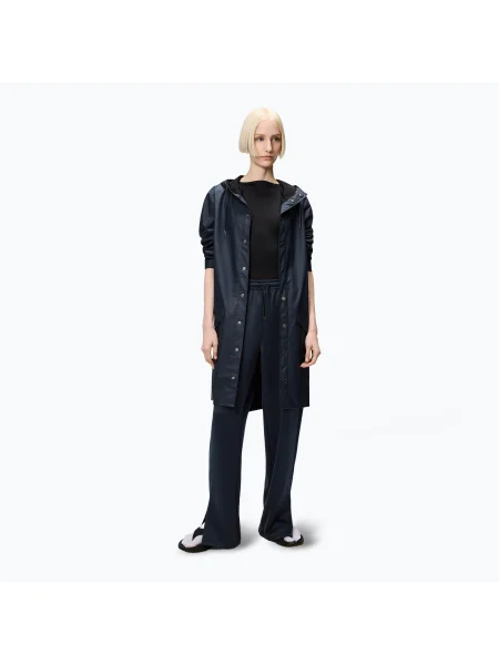 Дълго яке Rains Navy синьо