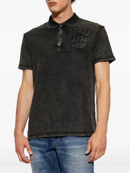 Tricou polo Diesel cu imagine negru